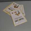 5 x CRTURUNIQ Funny Mushroom Thank You Card  Cute Thank You Very Mush Pun Design, 5x7 Inch Folded Cottagecore Greeting Note Card for Teacher, Baby Shower or Friend, Thick Cardstock with Envelope