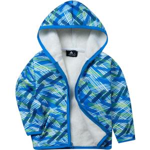 JACKETOWN Boys Girls Hoodie Sweatshirt Toddler Zip Up Fleece Sherpa Lined Jacket Thick Warm School Hooded Outerwear (5-6 Years, Light Bluegeometry)