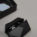 Aulumu A09 Geometric AirPods Pro 2 Case [2nd/1st Generation] with Lock | Protective Cover with Nylon Buckle | Alloy Armour | Compatible with Apple AirPods Pro(2023/2022/2019) - Black