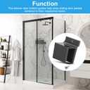 2 x M6209 Sliding Shower Door Bottom Track, 1/2-inch Channel, Suitable for 7/16-inch Thick Shower Glass Doors, (Black, 1 Pack)