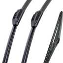 Replacement for Jeep Cherokee 2014-2020 Silent Wipers - FIOSLPINS Front and Rear Windshield Wipers 26"/18"+14" Full Blade Set (3 Pack)