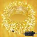 Ollny 120LED 40FT String Lights, Waterproof Connectable Fairy Lights with Timer 8 Modes, Warm White Plug in Indoor Light for Bedroom Classroom Outdoor Wedding Christmas Party Decorations
