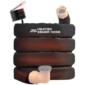 Heated 15FT RV Heated Sewer Hose Cover Avoid Freezing at -20°F RV Heated Waste/Sewer Discharge Hose Rv Sewer Hose Storage Bag Packaging（JUST COVER）Guaranteed