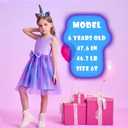 VIKITA Girls Dresses Summer Ocean Party Blue Tutu Dress for 2-12 Years Kids (Purple)