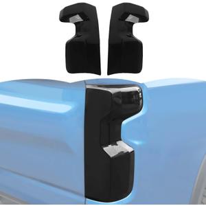 RT-TCZ Tail Light Lamp Cover Trim Decoration Accessories Compatible with Chevrolet Silverado 2019 2020 2021 2022 2023 2024 2025,Smoked Black