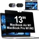 Mamol Magnetic Privacy Screen MacBook Air 13 Inch(2018-2021, M1), Removable Anti Blue Light Glare Filter Screen Protector with Camera Cover for Mac air 13''