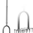 Walensee Lawn Aerator Spike Metal Manual Dethatching Soil Aerating Lawn with 15 Iron Spikes, Pre-Assembled Grass Aerator Tools for Yard, Lawn Aeration, Garden Tool, Revives Lawn Health, Patented