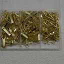 304 Pieces Picture Hanging Kit, 10lb, 30lb, 50lb and 100lb Picture Hangers, Metal Picture Hanging Hooks with Nails, on Drywall, Wooden Wall(Gold)
