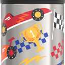 THERMOS FUNTAINER Water Bottle with Straw - 12 Ounce, Hot Rods - Kids Stainless Steel Vacuum Insulated Water Bottle with Lid