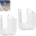 2 Pcs Kitchen Wipes Storage Box, Clear Wipes Dispenser for Bathroom, Refillable Wipes Holder, Wall Mounted Tissue Box Holder, Wipes Box Dispenser for Kitchen Bathroom Toilet