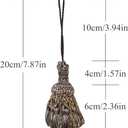1 Pack Small Decorative Tassel with Hanging Loop, 8 in Total Length  Handcrafted Curtain Tieback, Ornament, and Home Dcor Accent (E98327_A)