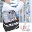 Trunab Medicine Storage and Organizer Bag Empty, Pill Bottle Organizer with Portable Small Pouch, Home First Aid Box for Emergency Medication, Supplements or Medical Kits (Bag Only)(Patent Design)