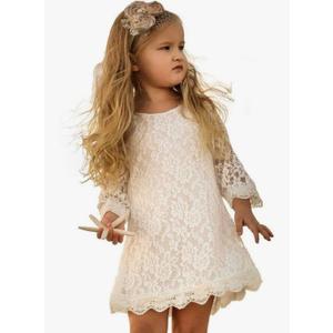 APRIL GIRL Flower Girl Dress, Lace Dress 3/4 Sleeve Dress 120 APRIL GIRL Flower Girl Dress, Lace Dress 3/4 Sleeve Dress 120