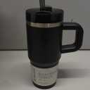 STANLEY Quencher H2.0 Tumbler with Handle and Straw 14 oz | Flowstate 3-Position Lid | Cup Holder Compatible for Travel | Insulated Stainless Steel Cup | BPA-Free | Black 2.0