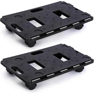 2 Pack Dolly Cart Multipurpose Furniture Mover with 5 Wheels Moving Supplies 220lbs Weight Capacity Each Movers Dollies