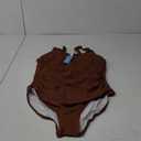 Womens One Piece Swimsuit Tummy Control - Slimming Bathing Suit V Wired Full Coverage 2025 Swimwear (Large, Brown)