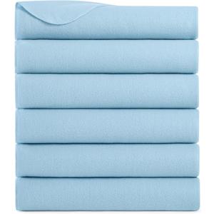 Polar Fleece Throw Blankets Bulk - Pack of 10 - Ultra Soft Cozy Blanket for Car, Camping, Couch, Office, Outdoor, Home, and Bed, 50 x 60 in, Blue