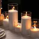 LAMORGIFT 8LB Candle Sand- White Candle Beads, Sand Wax, Pearled Candles with Wicks (50 Pcs) & Wooden Spoons, Unscented for Powder Candle Making, Candles Refill Kit