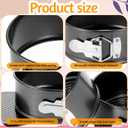 4 PCS 6 Inch Black Springform Pan with Removable Bottom Carbon Steel Mini Cheesecake Pans Round Springform Cake Pan with Stainless Steel Spring Buckles for Baking Kitchens Restaurant