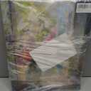 Colorful Flower Framed Canvas Wall Art, Watercolor Floral Bathroom Wall Decor, Spring Nature Wall Painting, Multicolor Botanical Art Print for Living Room, Bedroom, Office - 12X15