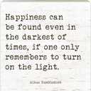 Motivational Wooden Sign, Happiness Can Be Found Even In The Darkest Of Time, Desk Table Decor, Gifts For Friends Besties Coworkers, Women Office Home Decorations And Accessories(5x5 Inches)-A07