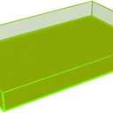 OnDisplay Electric Neon Luxe Clear Acrylic Stackable Cosmetic/Jewelry Tray (Neon Yellow)