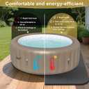 85 in Hot Tub Mat & Pad for Inflatable Tubs,1/2" Extra Thick Interlocking EVA Foam Padding Foundation Non-Slip EVA Foam Padding for Outdoor Pool Spa Pad Game Camping Mat (A)