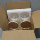 TIPGO Sugar Jar Bath Salt Container – 17 oz Glass Jar with Bamboo Lid and Spoon, Sugar Cube Holder and Canister for Countertop, Glass Containers for Coffee Beans, Tea and Overnight Oats (4 Pack)