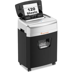 Bonsaii 120-Sheet Autofeed Micro-Cut 30-Min Run Heavy Duty Paper Shredder