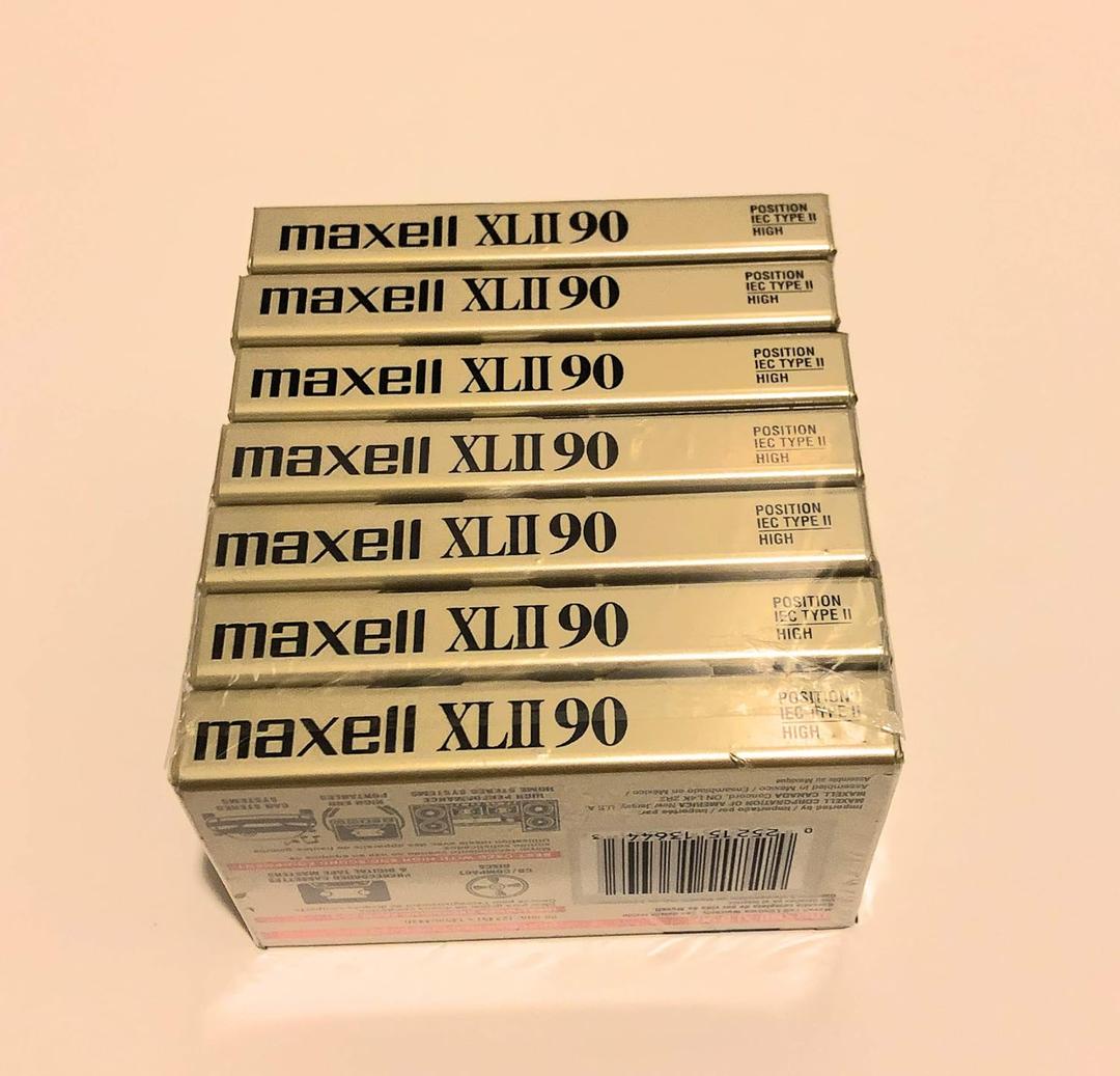 Maxell XLII IEC Type II 90 Minute High Bias Audio Cassette Tape - 7 Pack