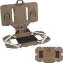 Tactical Plate Carrier Vest Attachments Universal Phone Chest Mount for Screen Size 4.7"-6.7" Molle Foldable Navigation Phone Holder Board (Tan)