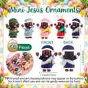 50 Pcs Mini Jesus Figures Easter Party Favors, Multicolor Jesus Loves You Christ Figurines, Religious Gifts for Sunday School, Church Event, Easter Basket Stuffers