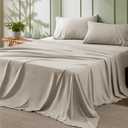 Bedsure California King Sheet Sets - 4 Pieces Soft Cal King Sheets - Breathable & Cooling - Hotel Luxury - Easy Care Polyester Microfiber Bedding for Women, Men, Linen