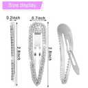 16Pcs Rhinestone Water Drop Crystal Hair Clips, Glitter Shining Metal Snap Hair Barrettes, Hairpins Headwear Accessories for Girls & Women