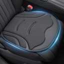 HOLDCY 2Pcs Car Seat Cushion Ergonomic Comfort, Breathable Material, and Universal Fit, Anti-Slip Bottom for Secure Fit Ideal for Cars, Office Chairs, and Long-Haul Trucks (Black)