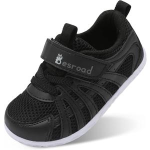 Besroad Toddler Shoes Boys Girls Barefoot Sneakers Kids Breathable Walking Shoes Lightweight Strap Non-Slip Sole Tennis Shoes 162