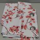 HOMEIDEAS Pink Floral Blackout Curtains, 52 x 84 Inches Long Room Darkening Flower Grommet Drapes for Living Room, Bedroom, 2 Panels