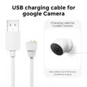 Power Cable Compatible with Google Nest Cam Power Cable 23FT Weatherproof Charging Cord with Power Adapter for Nest Cam Outdoor/Indoor (Battery 2nd Gen) - 5V 2A Outdoor Charger Cable