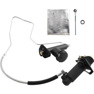 maXpeedingrods CC649005 Pre-Filled Clutch Master Cylinder and Slave Cylinder Assembly for Ford F350, F250 HD, F Super Duty, F59 1993-1997, 136.65513 (V8 7.3L 7.5L Only)