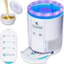 Katchy Duo  Indoor Fly Trap with Scent Pod  Day & Night Effective  Mosquito, Fruit Fly, Gnat & Small Moth Killer  Non-Zapper Trap with UV Bug Light & Fan Suction (White)