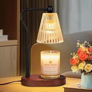Imenlox Candle Warmer Lamp, with Timer and Dimmer, Adjustable Height, Mothers Day Gifts for Mom,Birthday Gifts for Women, Wax Melt Warmer for Scented Jar Candles, Home Decor (Brown)