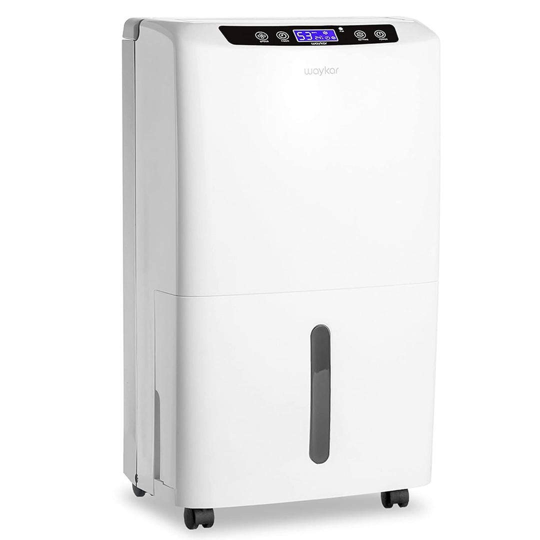 Waykar 34 Pints Energy Star Dehumidifier for Spaces up to 2,000 Sq. Ft at Home, in Basements and Large Rooms with Drain Hose and 0.66 Gallons Water Tank