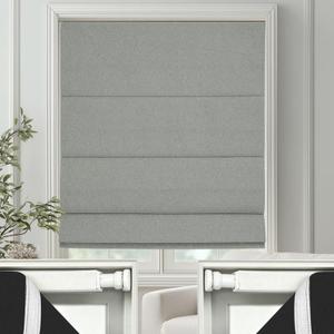 Changshade No Drill Roman Shades Cordless Blinds Blackout for Indoor Windows, Room Darkening Tension Rod No Hardware No Tools Inside Mount, Shade Size 45 Inches Wide 64 Inches High, Dark Grey