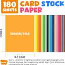 180 Sheets Heavy Colored Cardstock 8.5" X 11"，60 Assorted Colors Construction Paper，180GSM/65LB Card Stock Bulk，Cardstock Printer Paper for Printing, DIY Craft, Card Making, Party Dec