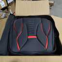 ASLONG 5PCS Angel Wings Front and Back Car Seat Covers Auto Interior Accessories with Water Proof Nappa Leather for Cars SUV Pick-up Truck Universal Comfortable and Breathable (Full Set, Black&Red)
