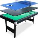 Seydrey 6 Ft Portable Foldable Pool Table with All Accessories  No Assembly Billiards Table for Home, Game Room, Apartment (3 in 1 Green)
