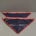 Kajaia 2 Pieces Vinyl Memorial Flag Display Bag with Zipper Lightweight Easy Storage Memorial Day Burial Folded Flags Plastic Bags Triangle Holders for American Veterans Funeral 5' x 9.5'