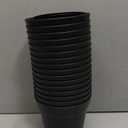 WOUSIWER 16 Pack 6 inch Plastic Planters for Indoor Flower Pots, Heavy Duty and Stylish 6 Inch Plant Pots for Indoor Plants with Drainage Holes and Tray for Plants, Flowers, Black