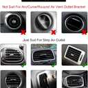 2 x LivTee Bling Car Air Vent Outlet Moulding Trim, 10PCS Car Air Conditioner Decoration Strip, Bling Rhinestone Diamond Car Interior Accessories for Women and Teens, Blue