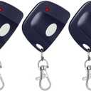 Kingdder 3 Pieces Gate Opener Remote Compatible with Multicode 300mhz 10 Dip Switch 3089 3060 3070 Garage Door Opener Remote Control with Keychain(Purple, White)